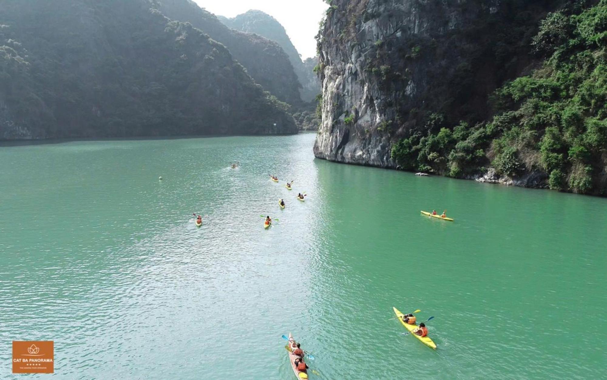 Green Mountain Cat Ba Hotel Dong Khe Sau Exterior foto